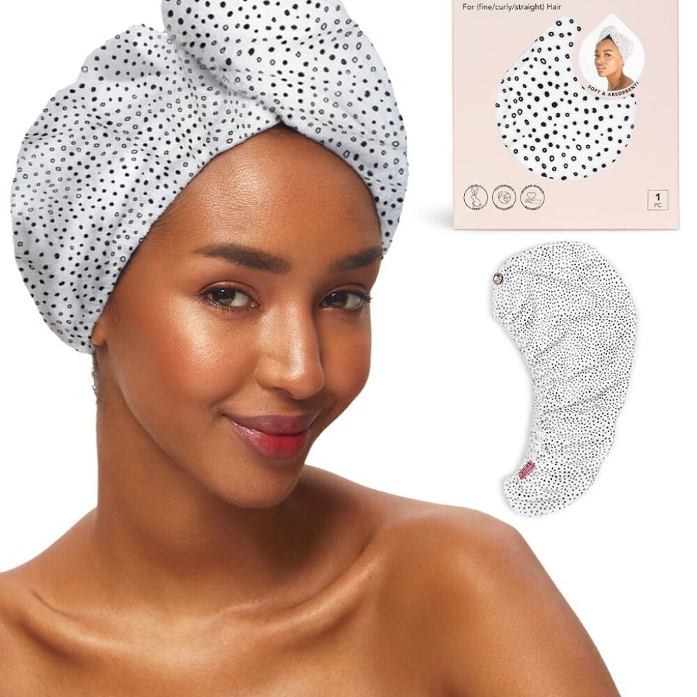Microfiber Hair Towel Wrap for Women - Microfiber Towel, Super Absorbent, Quick
